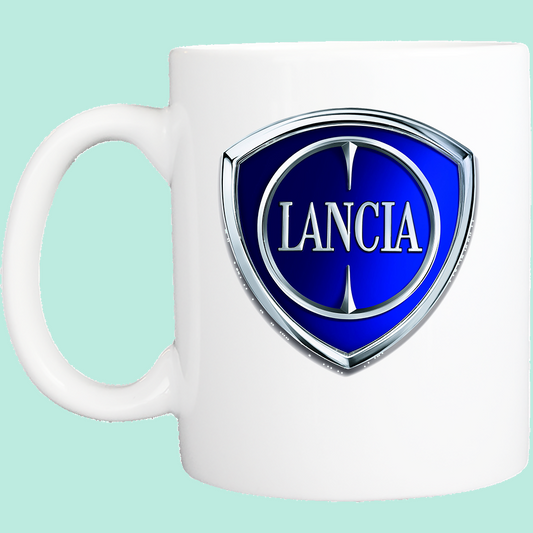 Coffee Mug: Lancia Logo - 11 or 15 Oz - FREE SHIPPING