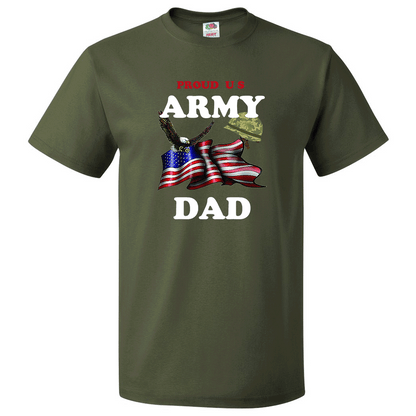 Short Sleeve T-Shirt: "Proud U.S. Army Dad" (ADAD) - FREE SHIPPING