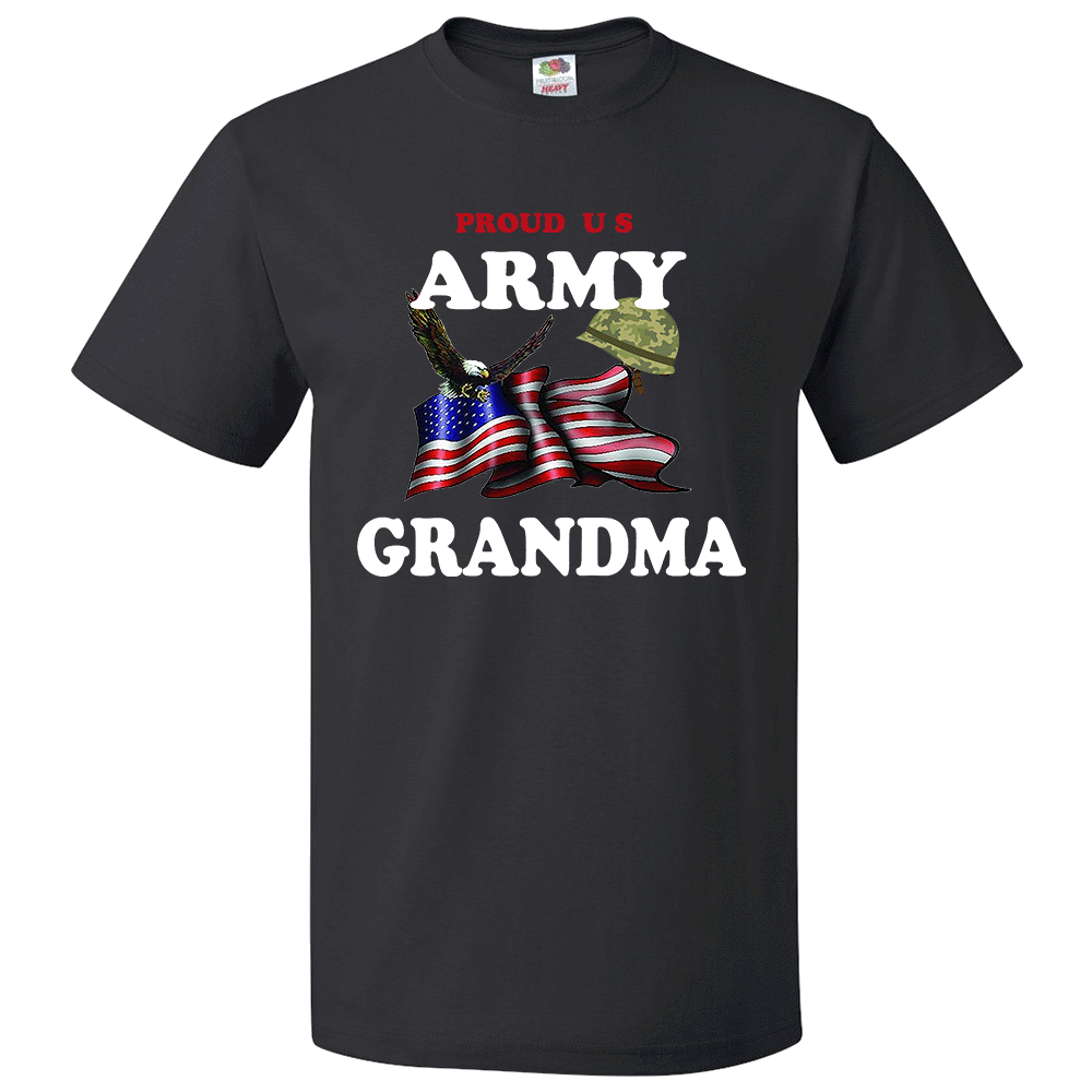 Short Sleeve T-Shirt: "Proud U.S. Army Grandma" (AGMA) - FREE SHIPPING