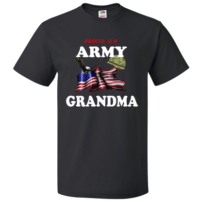 Short Sleeve T-Shirt: "Proud U.S. Army Grandma" (AGMA) - FREE SHIPPING