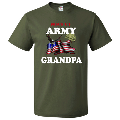 Short Sleeve T-Shirt: "Proud U.S. Army Grandpa" (AGPA) - FREE SHIPPING