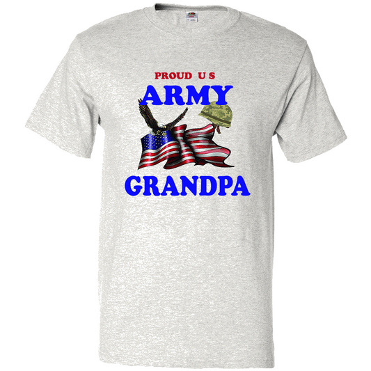 Short Sleeve T-Shirt: "Proud U.S. Army Grandpa" (AGPA) - FREE SHIPPING