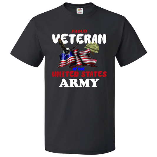 Short Sleeve T-Shirt: "Proud U.S. Army Veteran" (AVET) - FREE SHIPPING