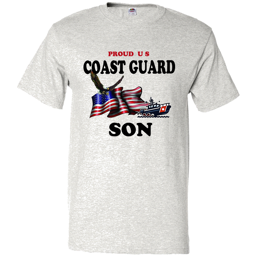 Short Sleeve T-Shirt: "Proud U.S. Coast Guard Son" (CSON) - FREE SHIPPING