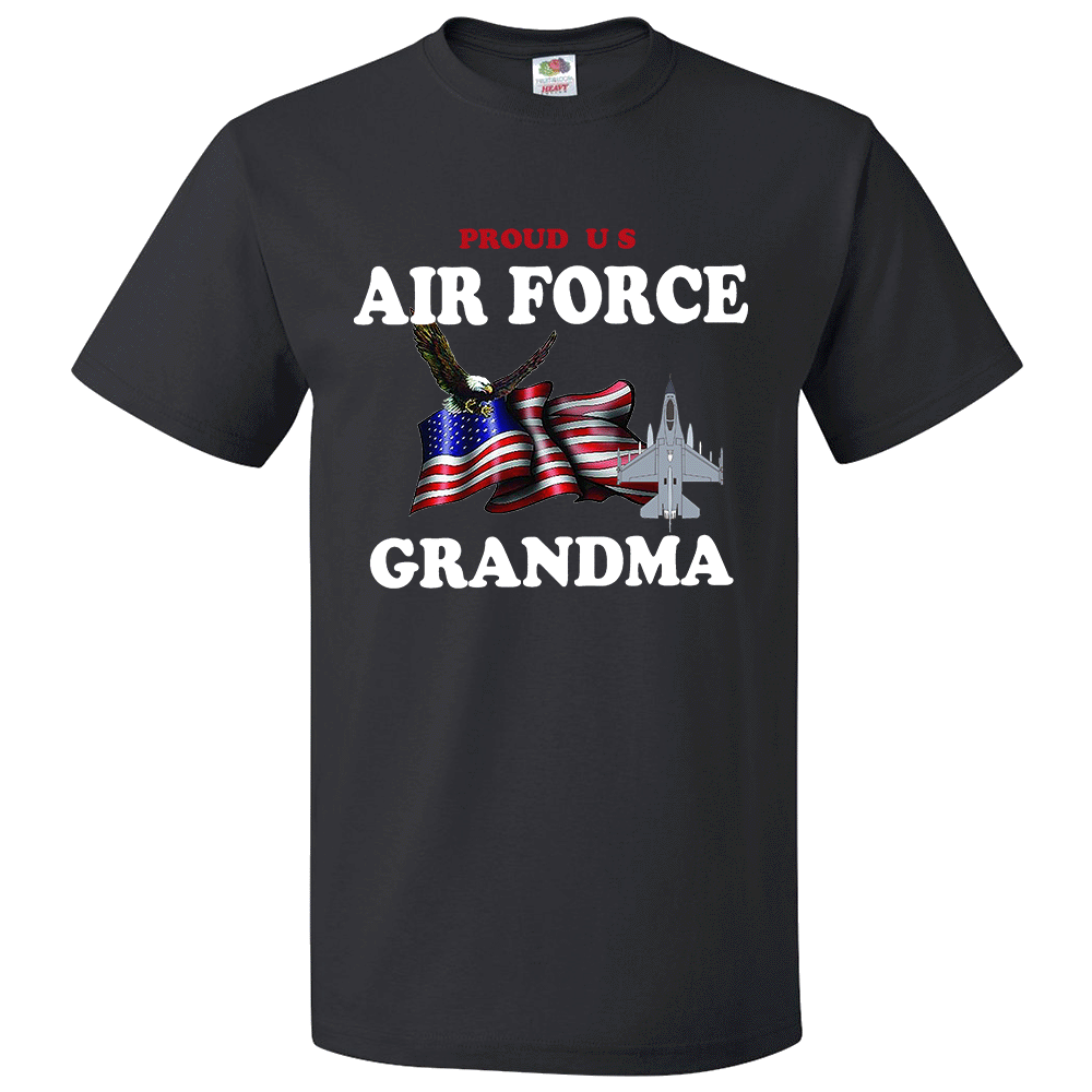 Short Sleeve T-Shirt: "Proud U.S. Air Force Grandma" (FGMA) - FREE SHIPPING