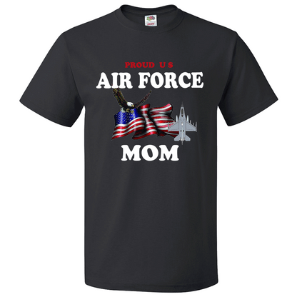 Short Sleeve T-Shirt: "Proud U.S. Air Force Mom" (FMOM) - FREE SHIPPING