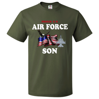 Short Sleeve T-Shirt: "Proud U.S. Air Force Son" (FSON) - FREE SHIPPING