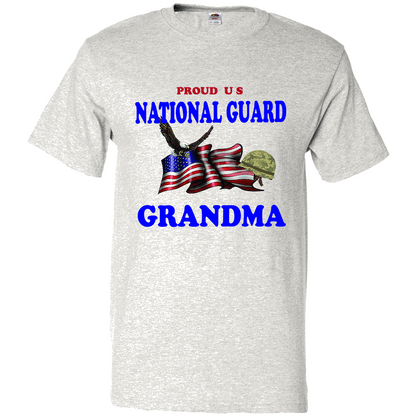 Short Sleeve T-Shirt: "Proud U.S. National Guard Grandma" (GGMA) - FREE SHIPPING