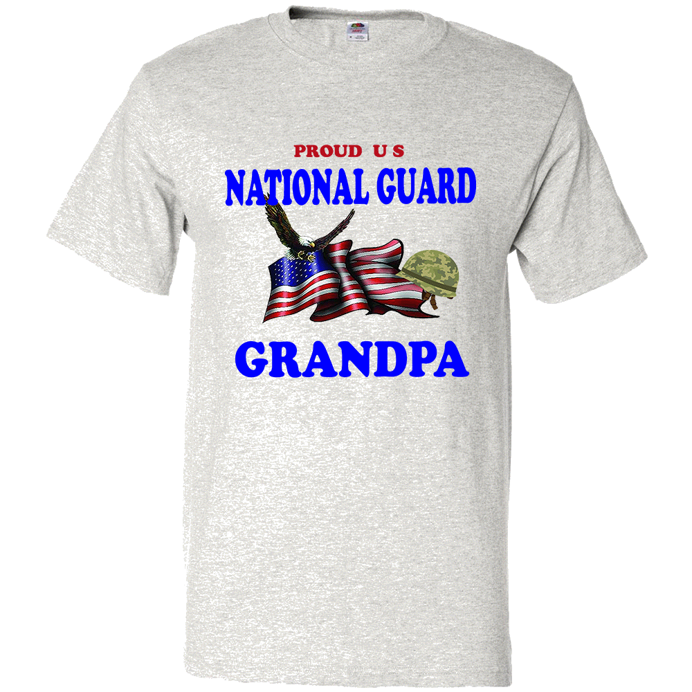 Short Sleeve T-Shirt: "Proud U.S. National Guard Grandpa" (GGPA) - FREE SHIPPING