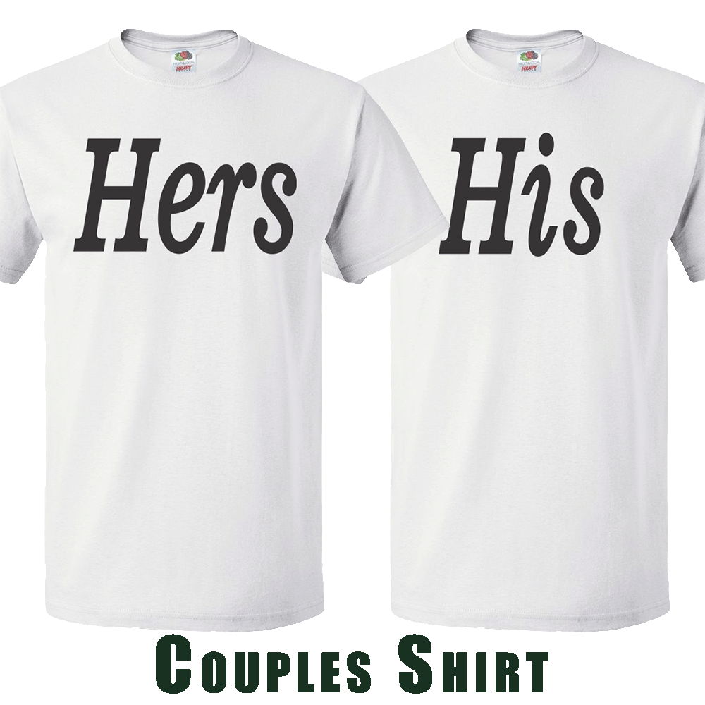 Short Sleeve T-Shirt: Valentines Day - "His and Hers" (V00) - FREE SHIPPING