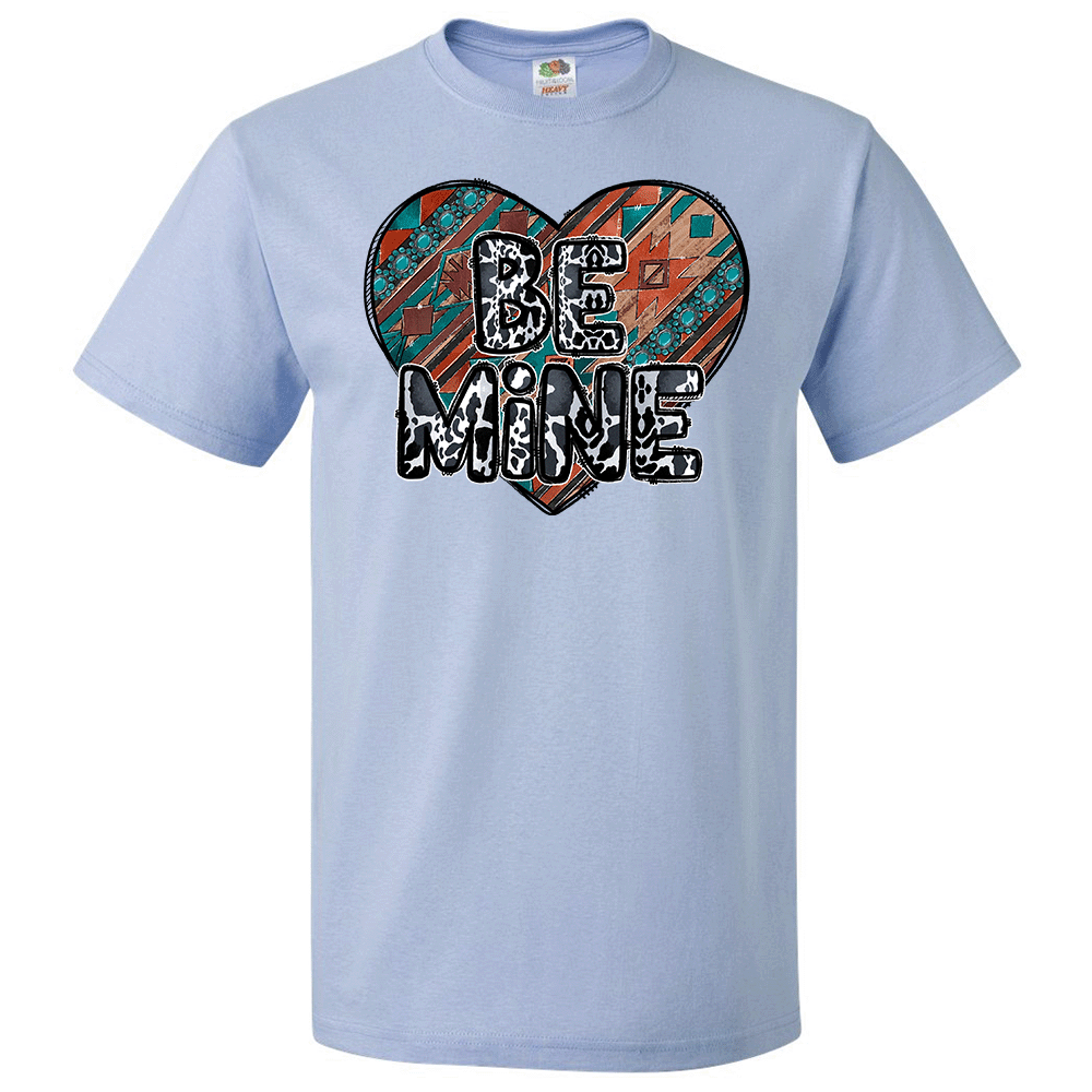 Short Sleeve T-Shirt: Valentines Day - "Be Mine (Southwestern)" (V21) - FREE SHIPPING