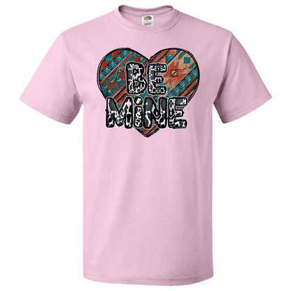 Short Sleeve T-Shirt: Valentines Day - "Be Mine (Southwestern)" (V21) - FREE SHIPPING