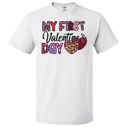 Short Sleeve T-Shirt: Valentines Day - "My First Valentine's Day" (V29) - FREE SHIPPING