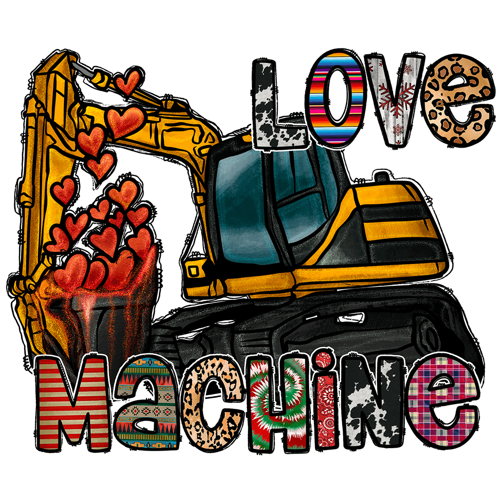 Short Sleeve T-Shirt: Valentines Day - "Love Machine" (V38) - FREE SHIPPING