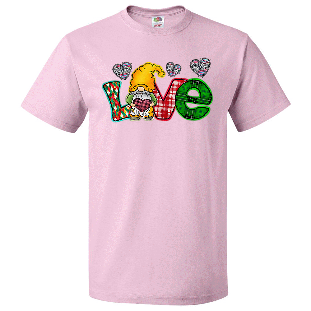 Short Sleeve T-Shirt: Valentines Day - "Love (Gnome)" (V40) - FREE SHIPPING