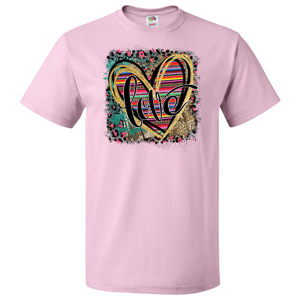 Short Sleeve T-Shirt: Valentines Day - "Love Heart (Pop Art)" (V41) - FREE SHIPPING
