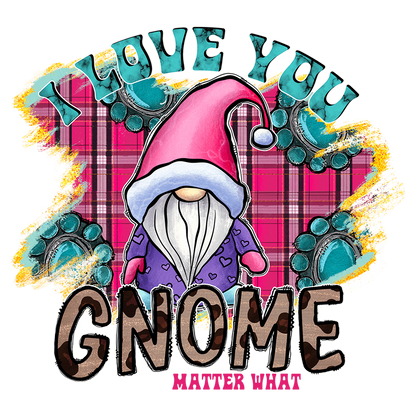Short Sleeve T-Shirt: Valentines Day - "I Love Gnome Matter What" (V60) - FREE SHIPPING
