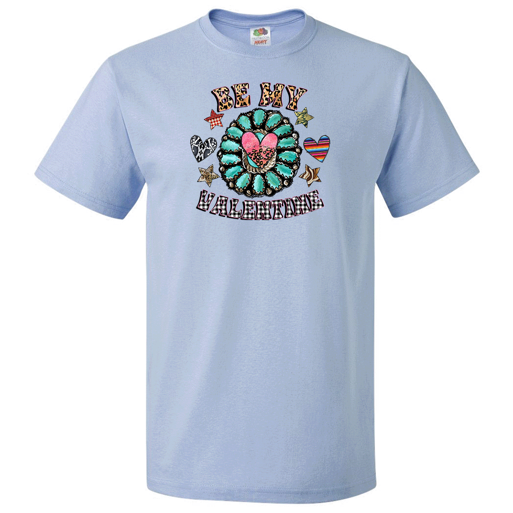 Short Sleeve T-Shirt: Valentines Day - "Be My Valentine (Southwest)" (V79) - FREE SHIPPING