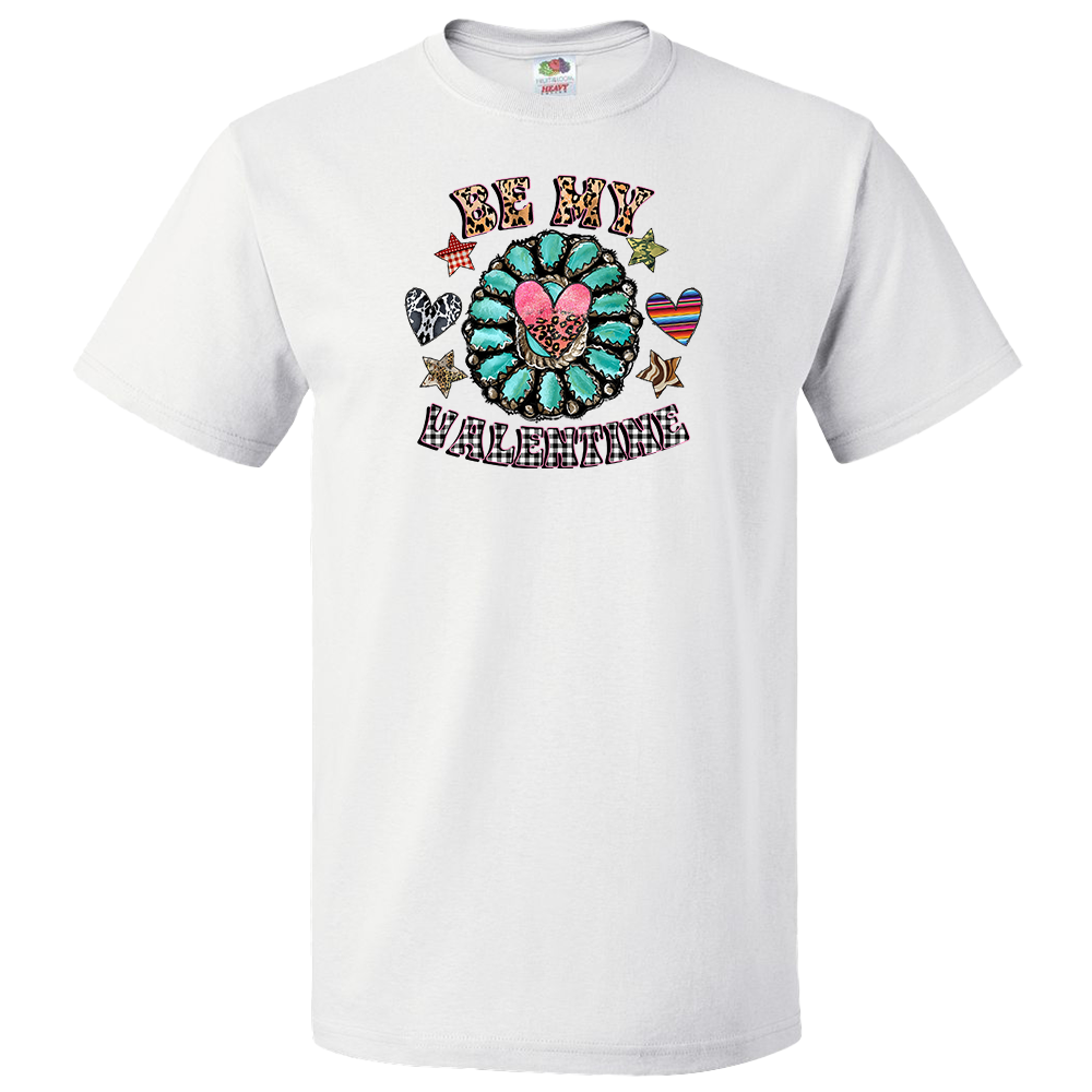 Short Sleeve T-Shirt: Valentines Day - "Be My Valentine (Southwest)" (V79) - FREE SHIPPING
