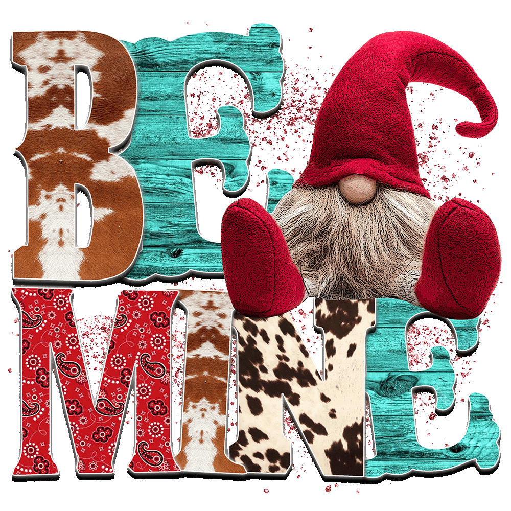 Short Sleeve T-Shirt: Valentines Day - "Be Mine (Gnome)" (V82) - FREE SHIPPING