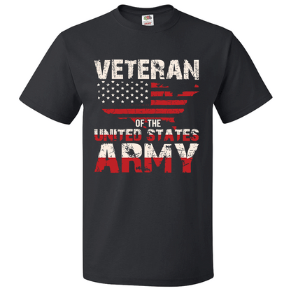 Short Sleeve T-Shirt: "Veteran of the United States Army" (P04) - FREE SHIPPING