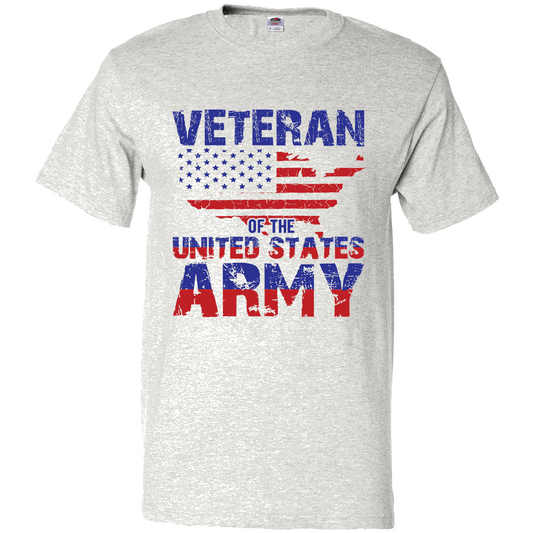 Short Sleeve T-Shirt: "Veteran of the United States Army" (P04) - FREE SHIPPING
