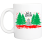 Personalized Christmas Coffee Mugs  LET IT SNOW   FREE SHIPPING 2 Sided