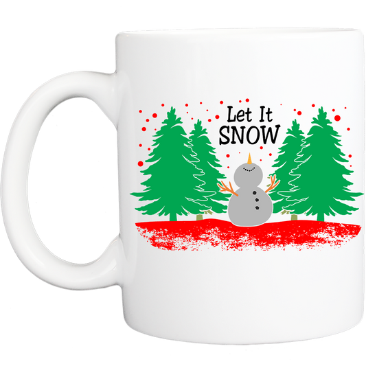 Personalized Christmas Coffee Mug: "Let It Snow" (15) - FREE SHIPPING - 2 SIDED