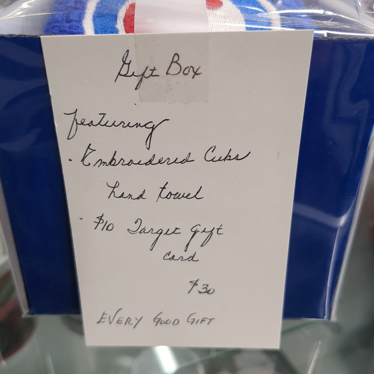 Gift Box: Embroidered Cubs Hand Towel with Target Gift Card