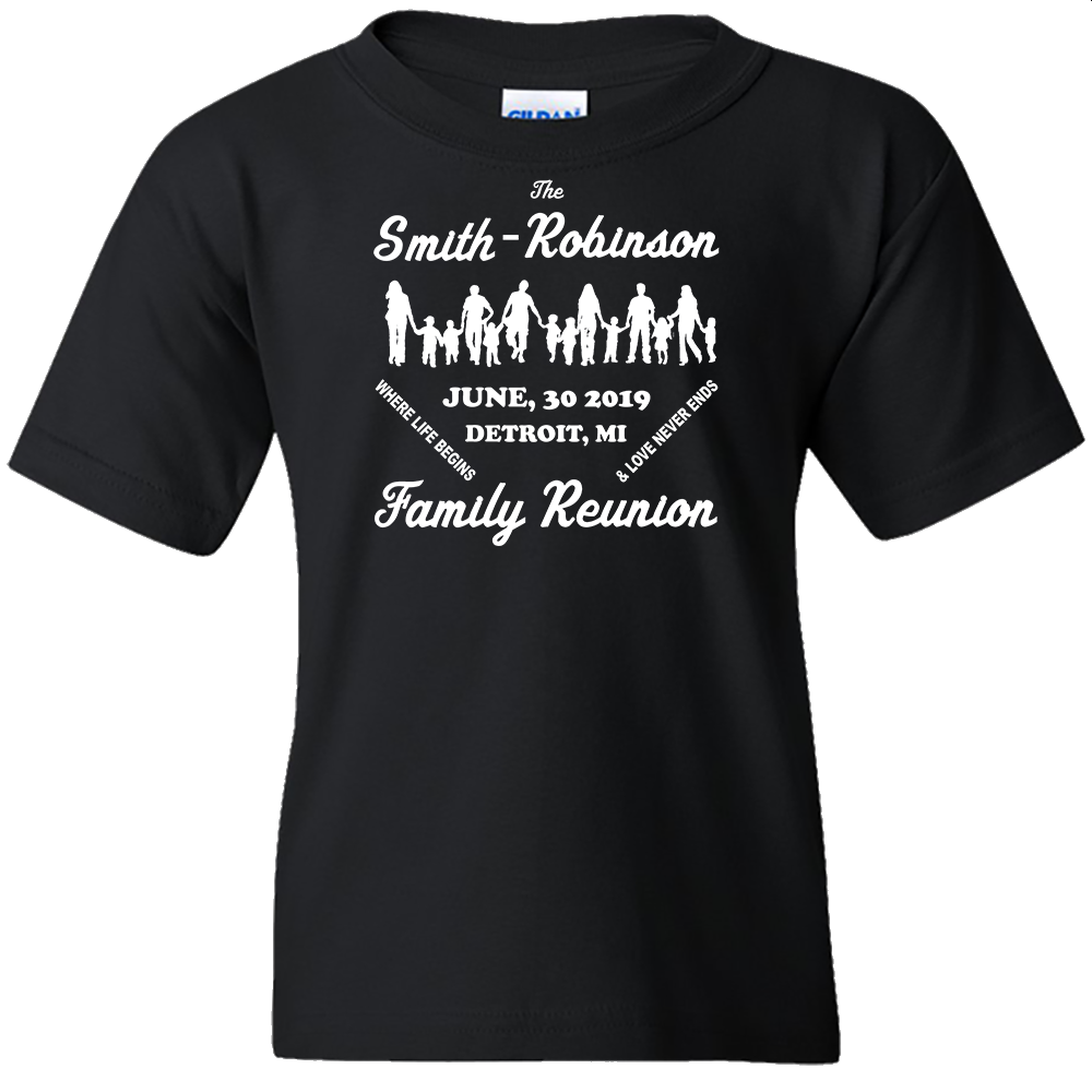BULK ORDER: Custom T-Shirts - Love Never Ends (Family Reunion)