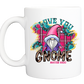 Personalized Valentine Coffee Mug: "I Love You Gnome Matter What" - 11 or 15 Oz with Box - White - FREE SHIPPING