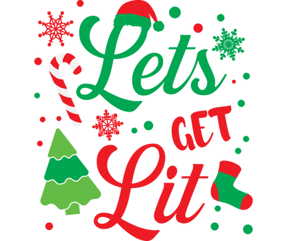 Personalized Christmas Coffee Mug: "Let's Get Lit" (6) - FREE SHIPPING - 2 SIDED