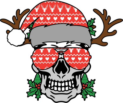 Personalized Christmas Coffee Mug: Christmas Skull (7) - FREE SHIPPING - 2 SIDED