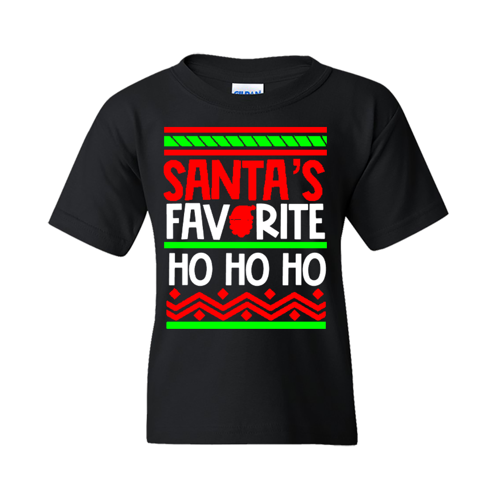 Short Sleeve T-Shirt: "I'm Santa's Favorite Ho Ho Ho " - FREE SHIPPING