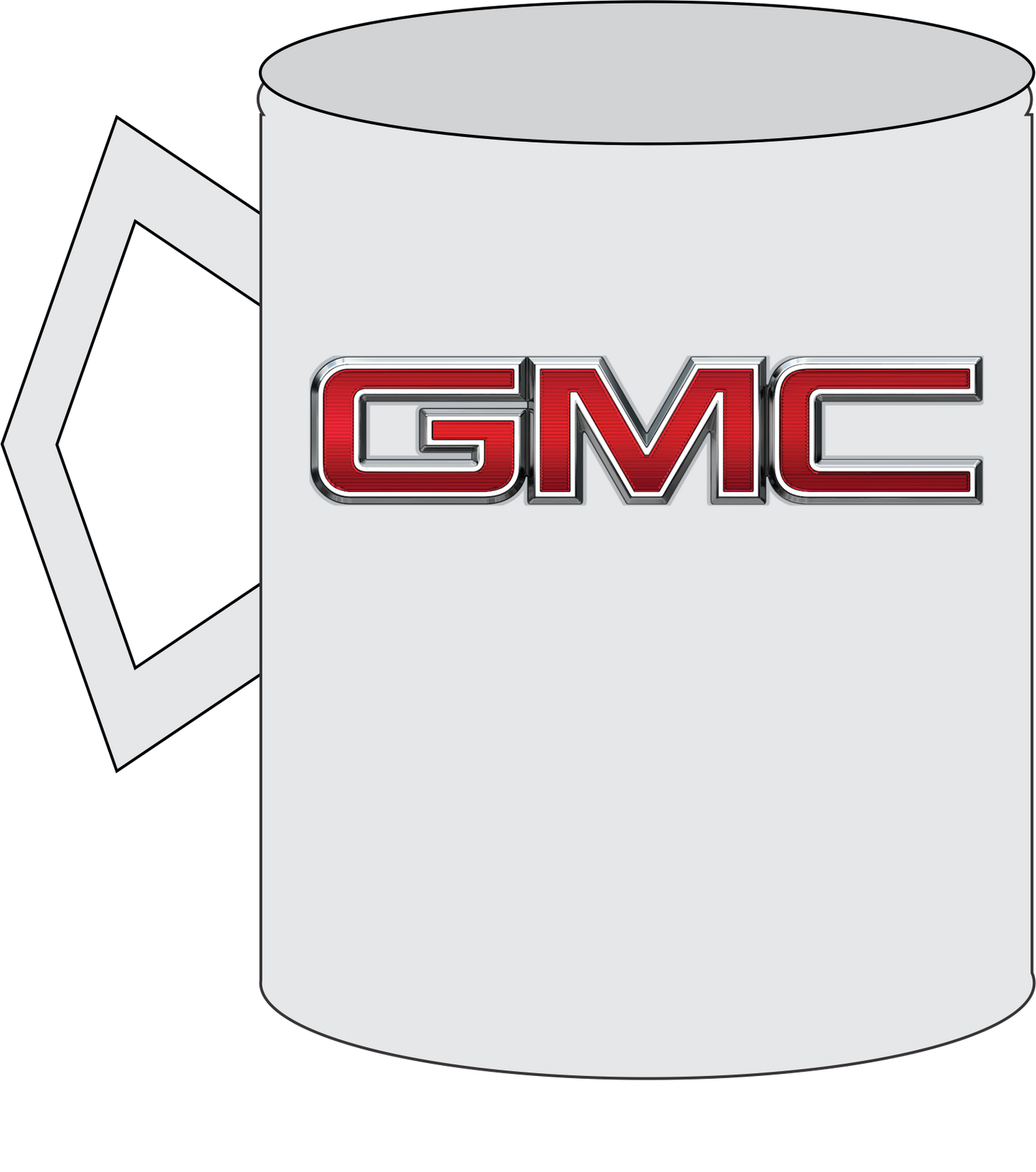 Coffee Mug: GMC Truck Logo - White - FREE SHIPPING