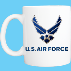 Coffee Mug: Air Force Logo - 11 or 15 Oz - FREE SHIPPING