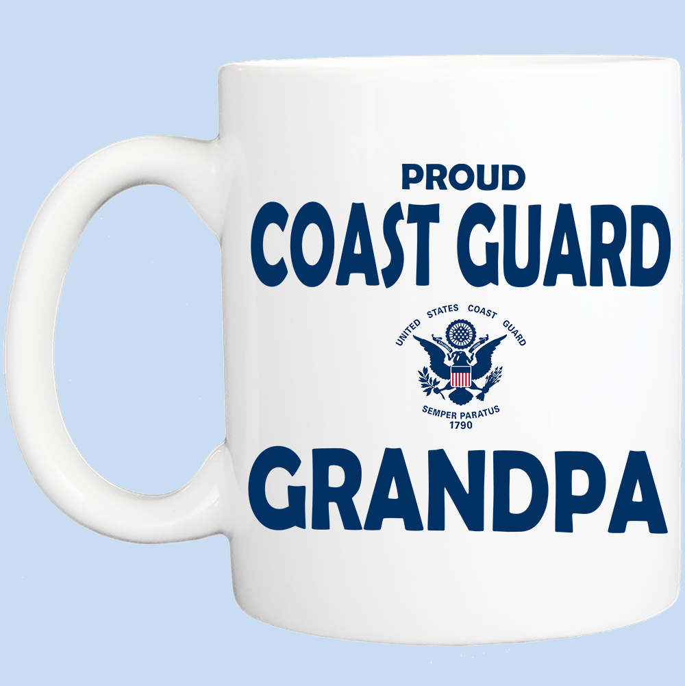 Coffee Mug: Proud Coast Guard Grandpa - FREE SHIPPING