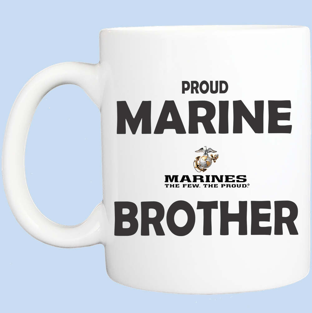 Coffee Mug: Proud Marine Brother - FREE SHIPPING