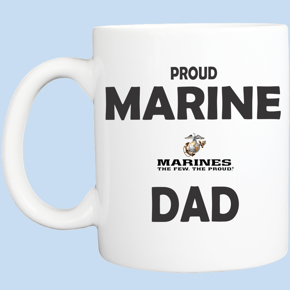 Coffee Mug: Proud Marine Dad - FREE SHIPPING
