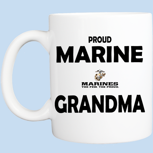 Coffee Mug: Proud Marine Grandma - FREE SHIPPING