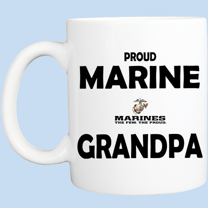 Coffee Mug: Proud Marine Grandpa - FREE SHIPPING