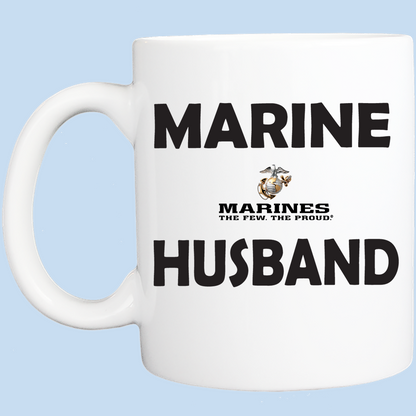 Coffee Mug: Proud Marine Husband - FREE SHIPPING