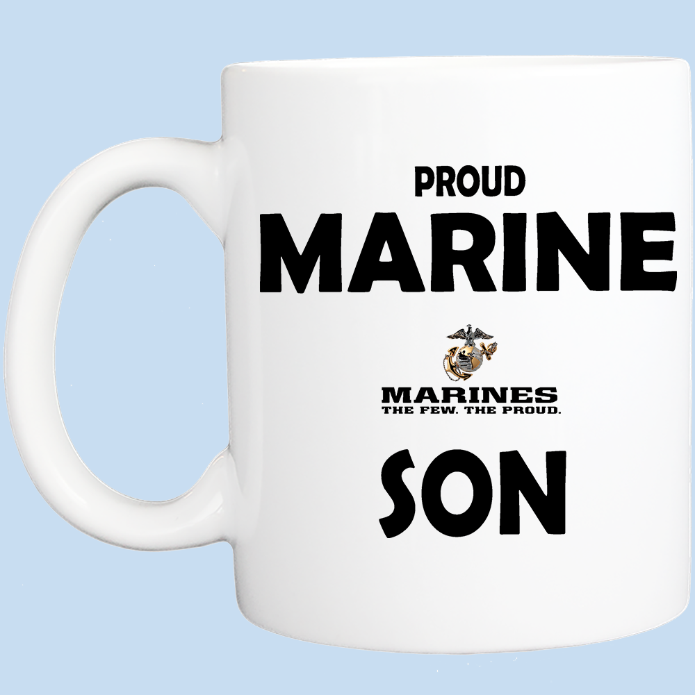 Coffee Mug: Proud Marine Son - FREE SHIPPING