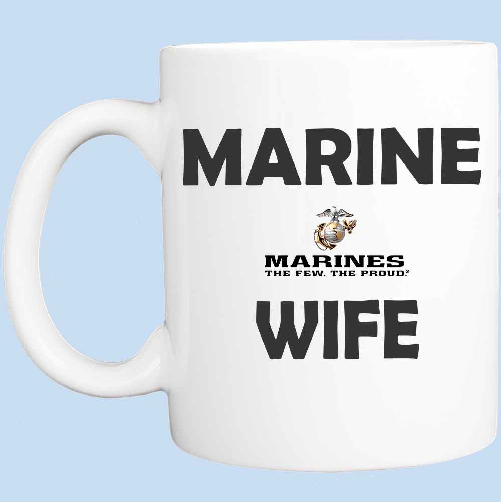 Coffee Mug: Proud Marine Wife - FREE SHIPPING