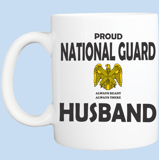 Coffee Mug: Proud National Guard Husband - FREE SHIPPING