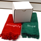 Embroidered Fingertip Towel: 1 NAUGHTY - 1 NICE IN GIFT BOX - FREE SHIPPING