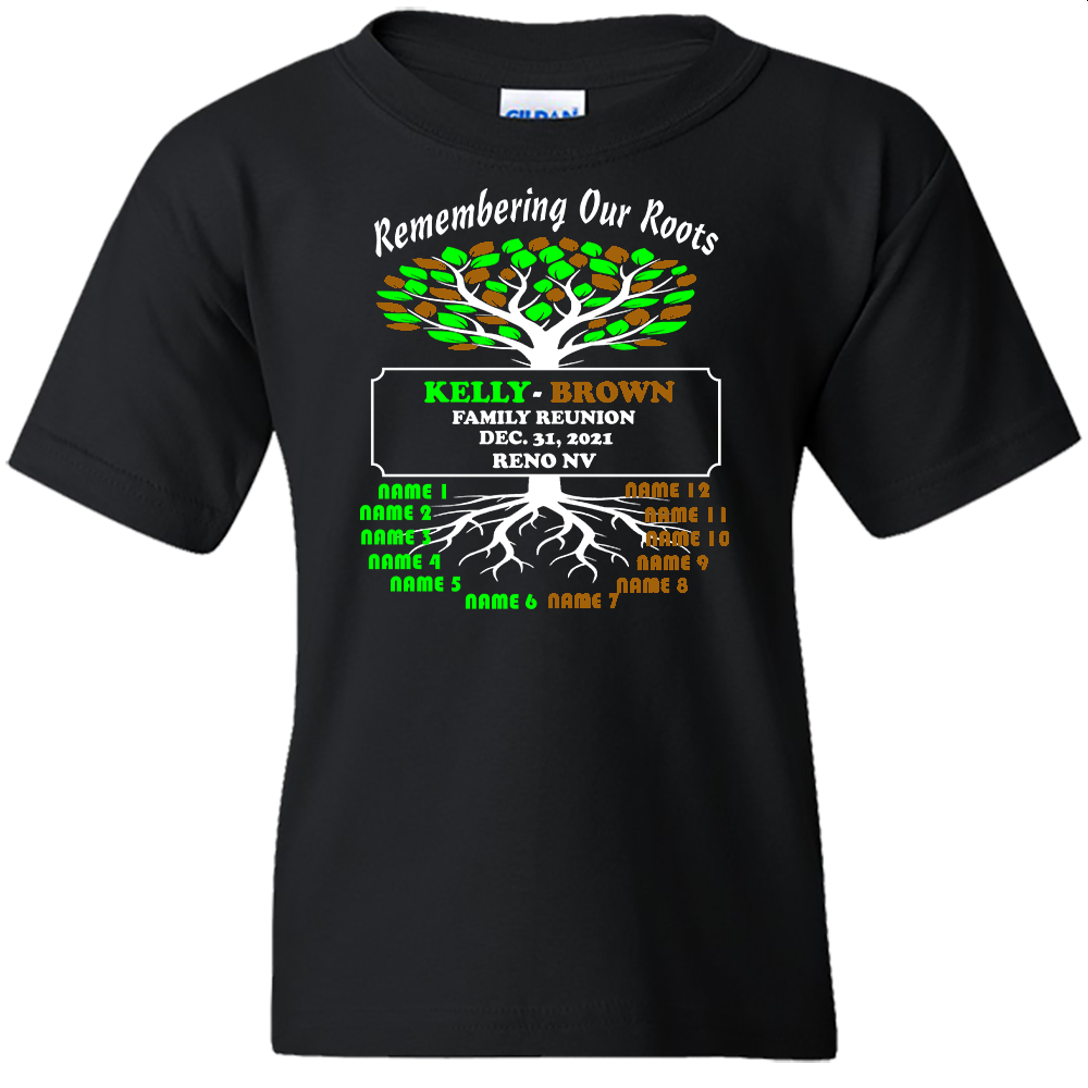 BULK ORDER: Custom T-Shirts - Remembering Our Roots (Family Reunion)