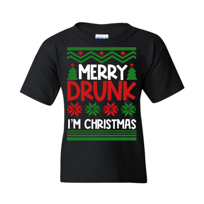 Christmas T-Shirt: Ugly "Merry Drunk, I'm Christmas" - FREE SHIPPING