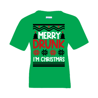 Christmas T-Shirt: Ugly "Merry Drunk, I'm Christmas" - FREE SHIPPING