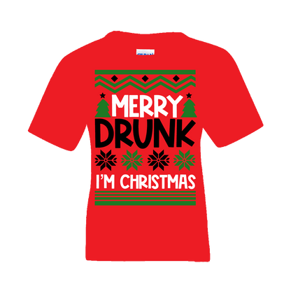 Christmas T-Shirt: Ugly "Merry Drunk, I'm Christmas" - FREE SHIPPING